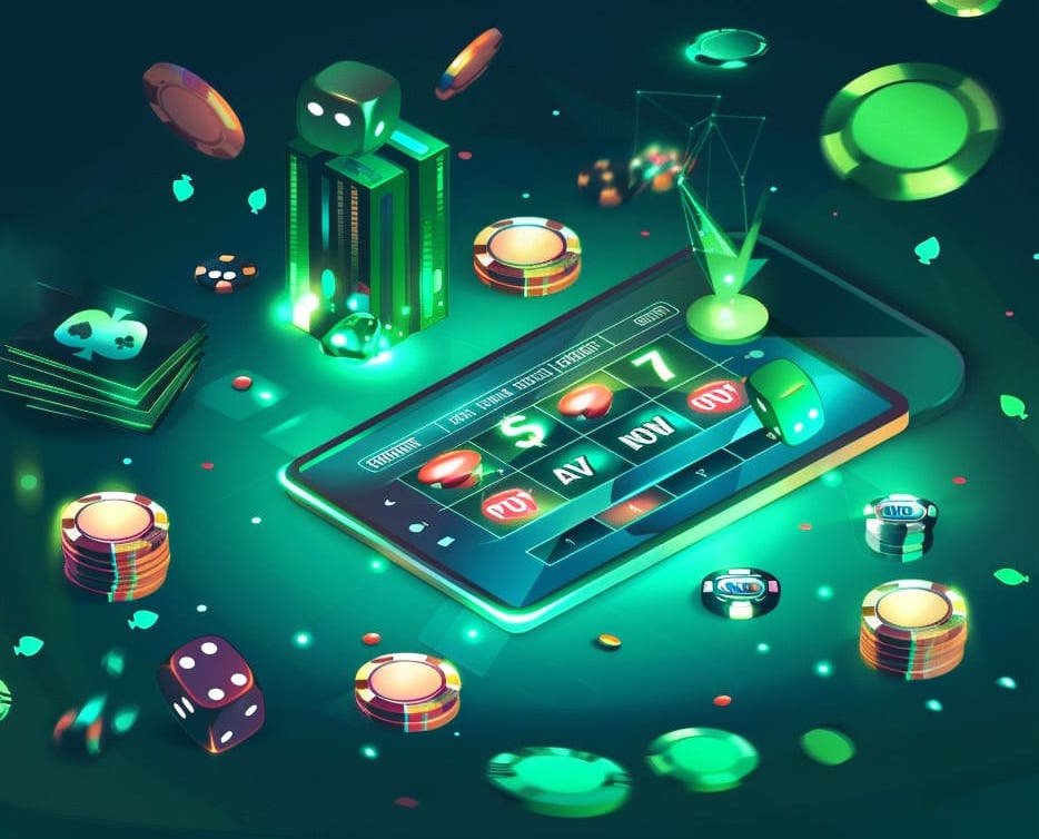 Ilustrasi pengguna slotup menikmati hiburan olahraga dan casino dengan aman dan nyaman
