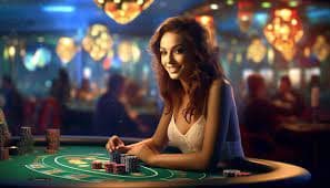 Ilustrasi permainan casino gaya hiburan digital dengan grafis menarik